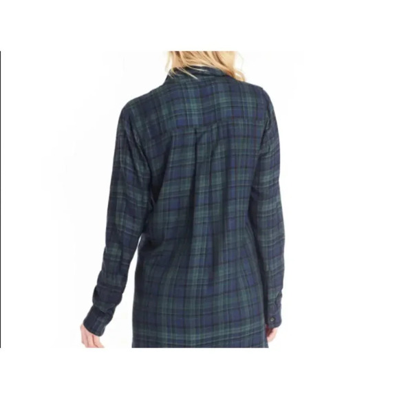 Michael Stars Plaid Boyfriend Button up Shirt Xsmall Womens Top - Picture 2 of 11